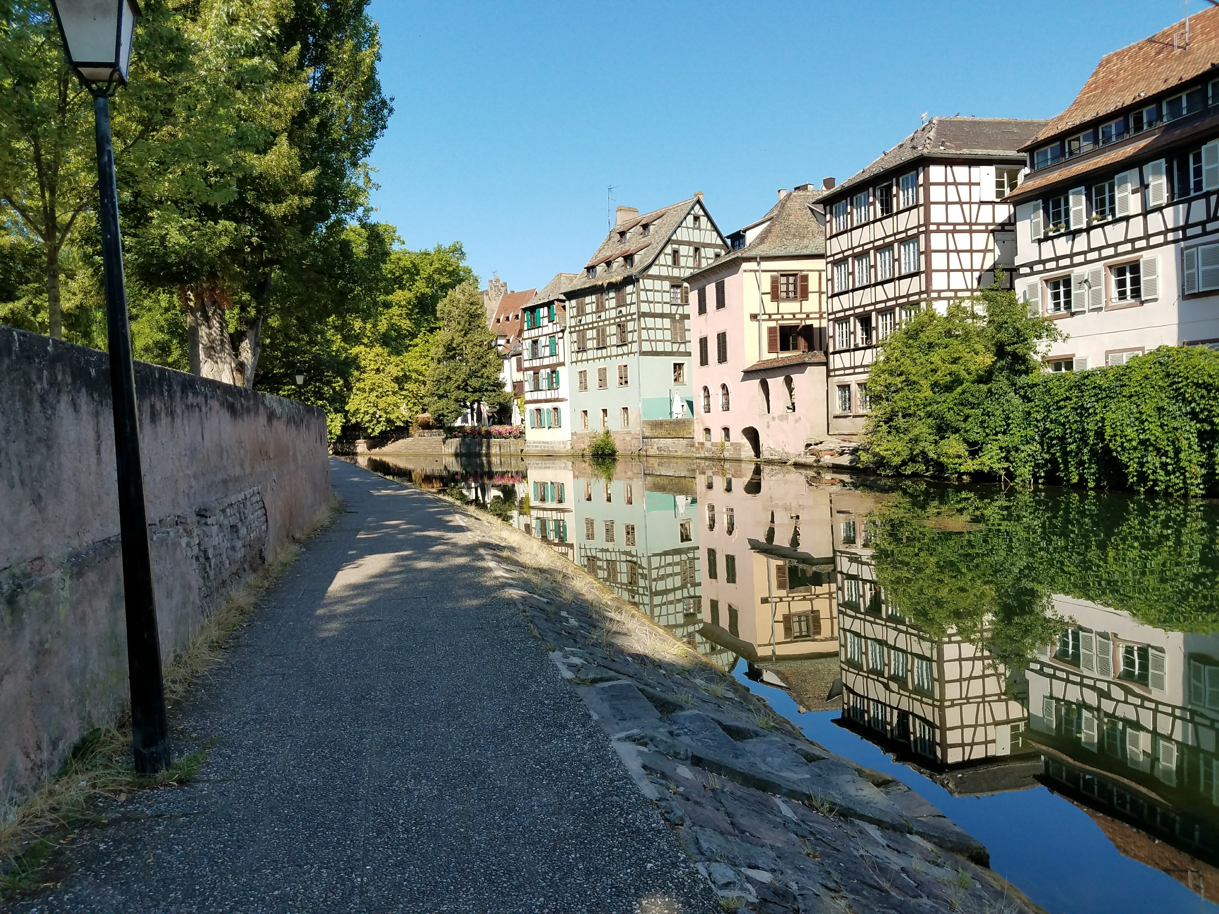 Canal in the Petite France district of Strasbourg, France